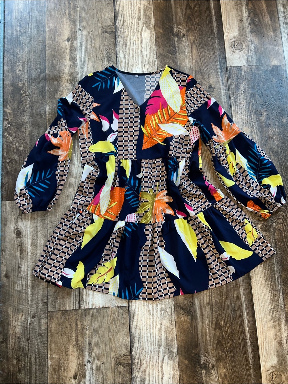 Women’s Boutique Tiered Long-Sleeve Dress : maximalist : dopamine dressing